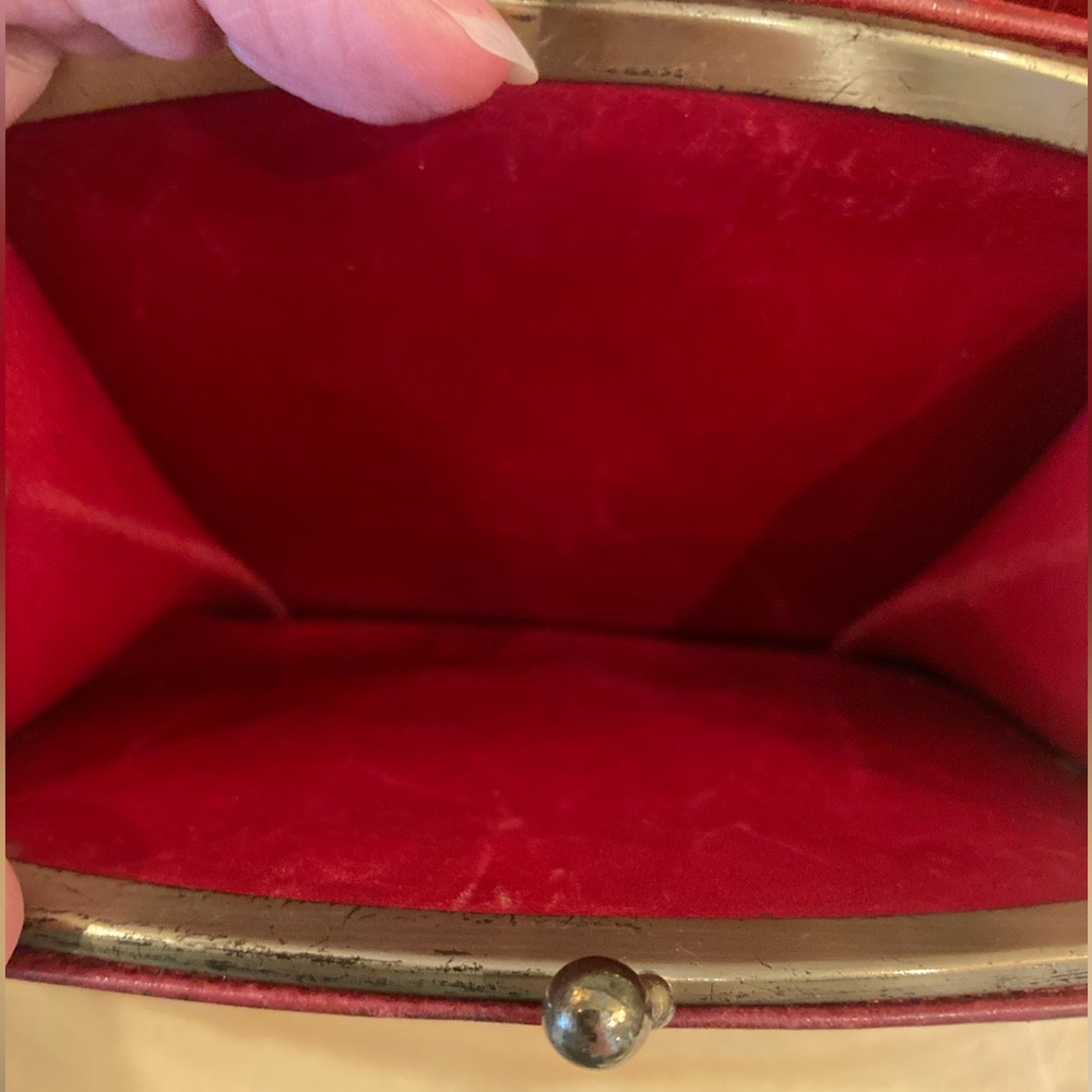 Vintage Coach Madison Continental Clutch Wallet With Kisslock Scarlet Red❤️ Rare - Picture 8 of 16